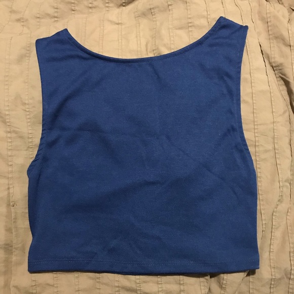 Reversible Navy Crop Top - new without tags - Picture 3 of 5